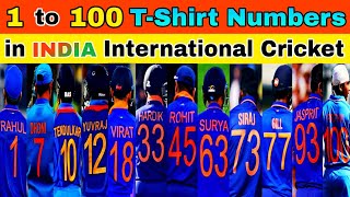 All Indian Cricket Players Jersey Numbers | 1 to 100 T-shirt Numbers in INDIA International Cricket