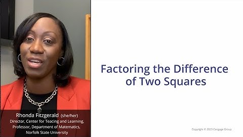 Factoring the Difference of Two Squares | Cengage Math Clips