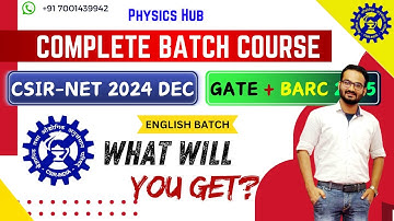 Action Plan for New Batch of CSIR-NET 2024 December and GATE-2025 Physics (English)