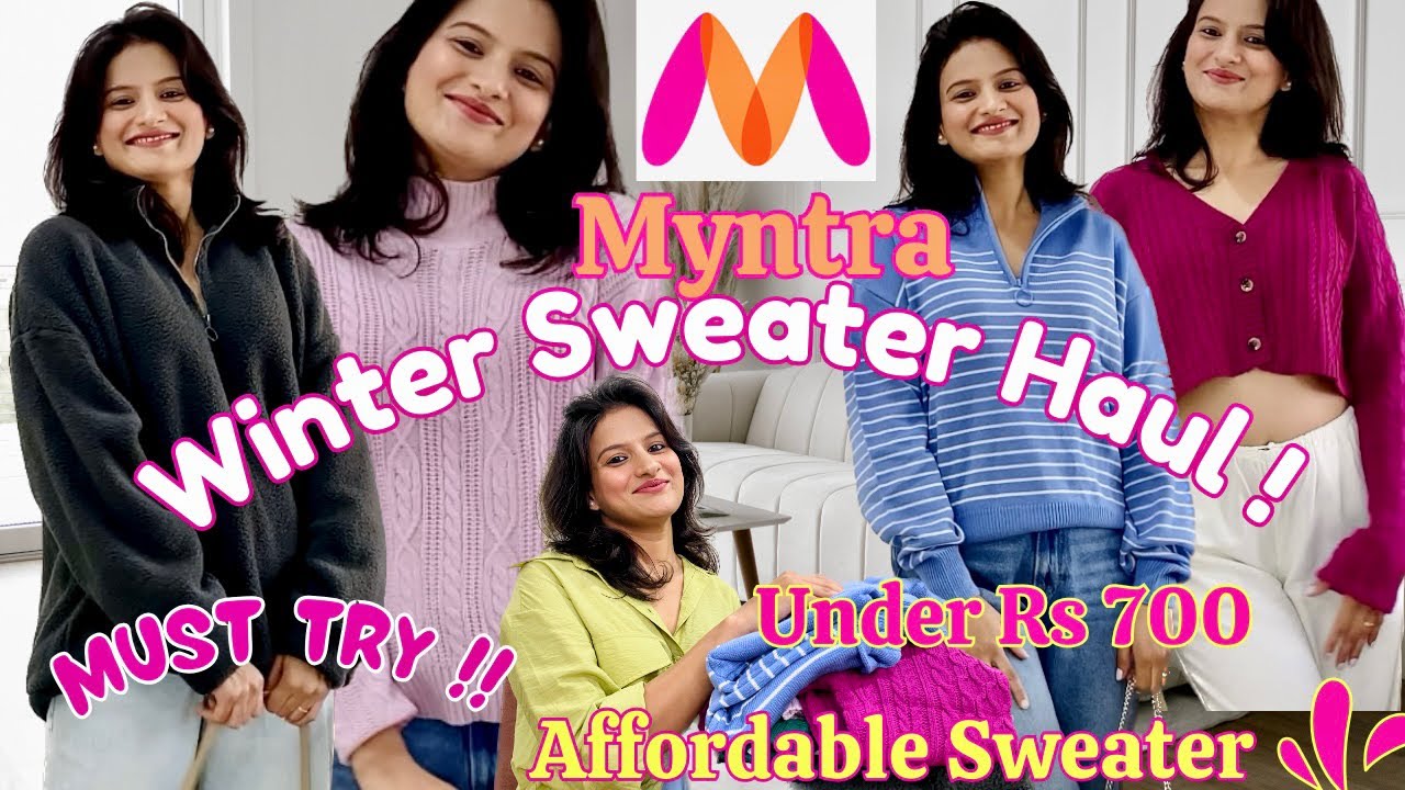 Myntra Sweater Haul l Winter Wear Haul l Affordable Sweater l Myntra