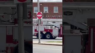 Worcester Fire Department Ladder 3 Backing Up Into Quarters