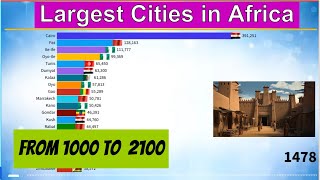 Largest Cities in Africa From 1000 to  2100