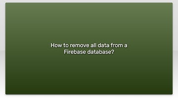 How to remove all data from a Firebase database?