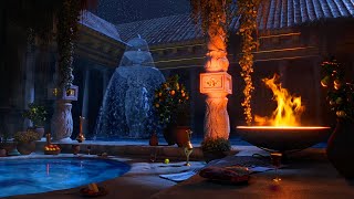 Roman Baths Night Ambience | Soothing Bath for Rest & Rejuvenation | Ambience for Sleep (4K)