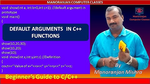 Function Default Arguments in C++ in Hindi | Default Parameters in C++ with program code