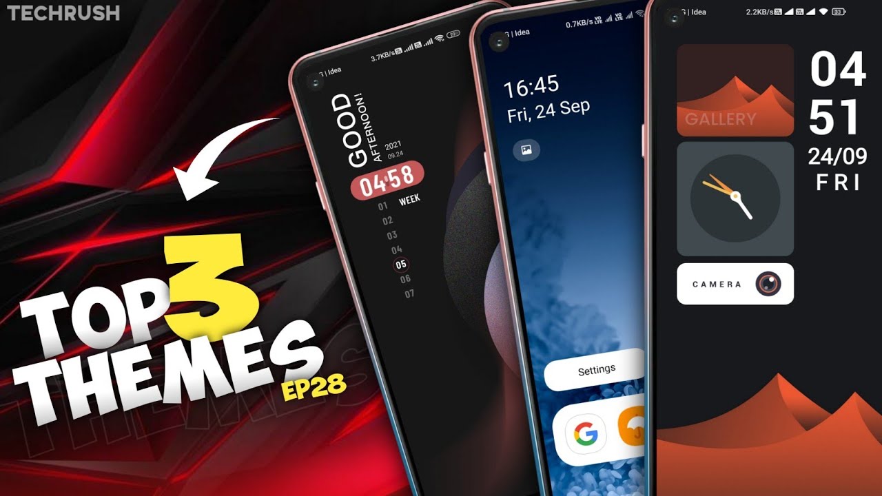 Top 3 Cool MIUI 12 Themes | MIUI 12.5 Theme Customisation | New Control Centre | Ep 28