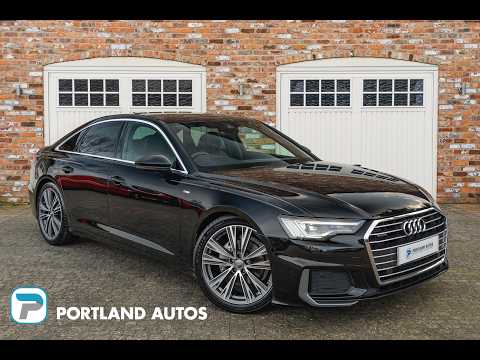2019/69 AUDI A6 S LINE 40 TDI QUATTRO IN MYTHOS BLACK METALLIC WITH BLACK 1/2 LEATHER INTERIOR