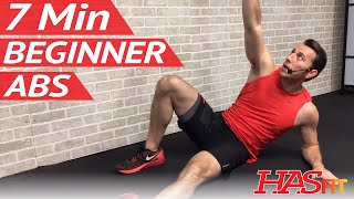 7 Min Beginner Ab Workout for Women & Men - Abs Workout for Beginners at Home No Equipment