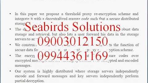 A Secure Erasure Code-Based Cloud Storage System with Secure Data Forwarding.avi