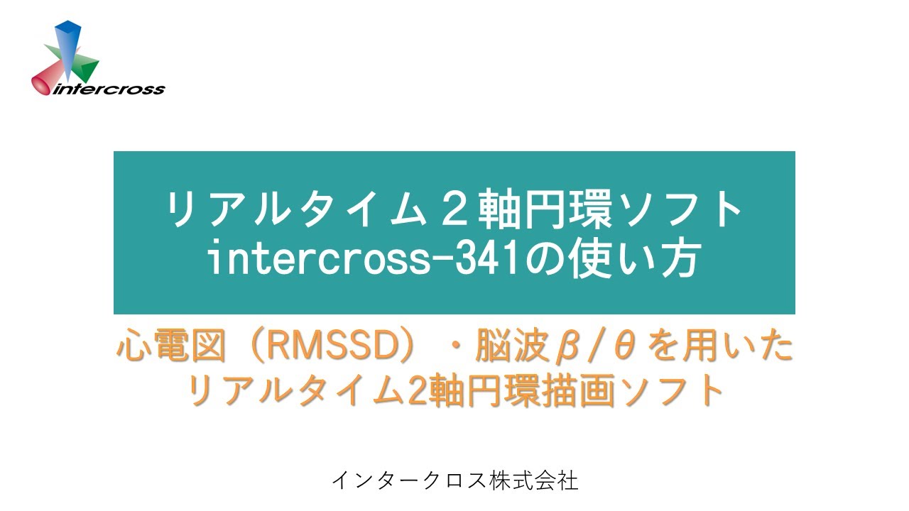 【インタークロス】リアルタイム2軸円環ソフト　操作方法