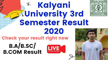 kalyani University  3rd Semester Result Update 2020