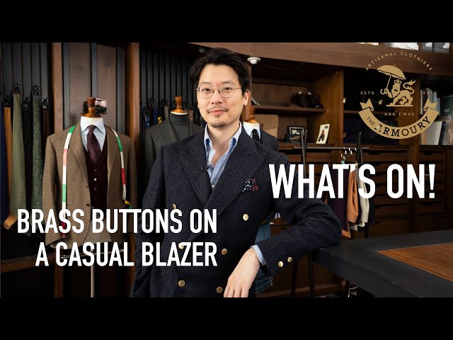 What's On! Brass Buttons on a Casual Blazer 