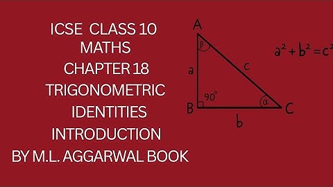 ICSE |MATHS |CLASS 10 |CHAPTER 18 |TRIGONOMETRIC IDENTITIES |INTRODUCTION |BY M.L. AGGARWAL BOOK