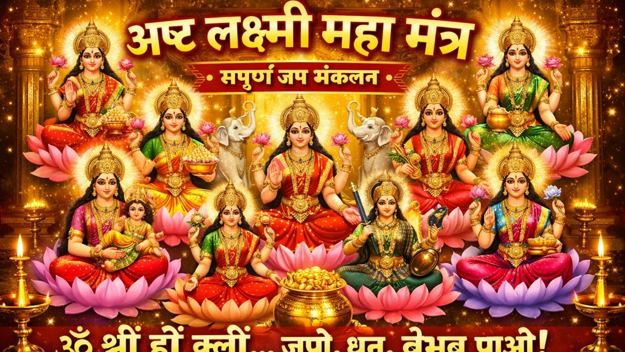 अष्ट लक्ष्मी महामंत्र: धन, सुख-समृद्धि और वैभव के लिए शक्तिशाली जप 