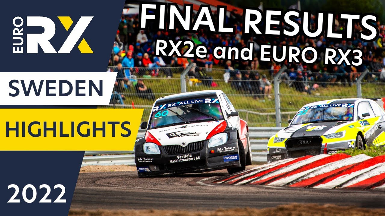 Rallycross Highlights : Cooper Tires Rallycross of Sweden 2022 : Final Results of RX2e and Euro RX3