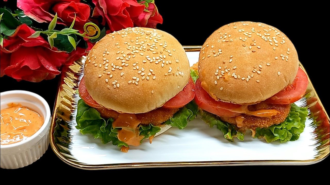 Crispy Chicken Patty Burger Recipe Better Than Mcdonalds | Frozen Food For Lunch Box By Blingspot Pk