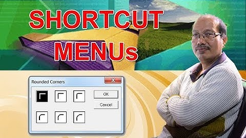 Shortcut menus of PageMaker