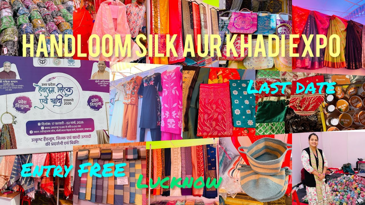 Handloom silk aur khadi  expo Lucknow ❤️ #lucknow #trending #viral 