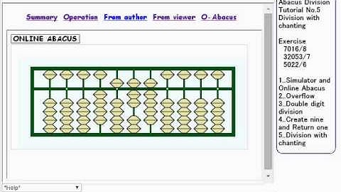Tutorial for Abacus division method　  ５new /7   division with chanting