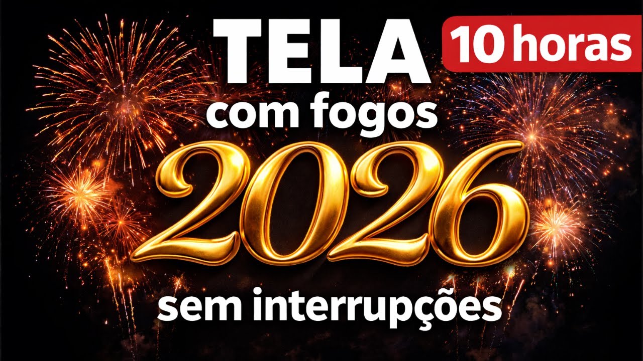 Tela De Ano Novo 2026 | Vídeo Decorativo Ambiente com Música e Fogos 4K