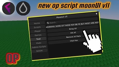new op script moonUI v11| work in hydrogen•fluxus go to pin comment to try the script enjoy