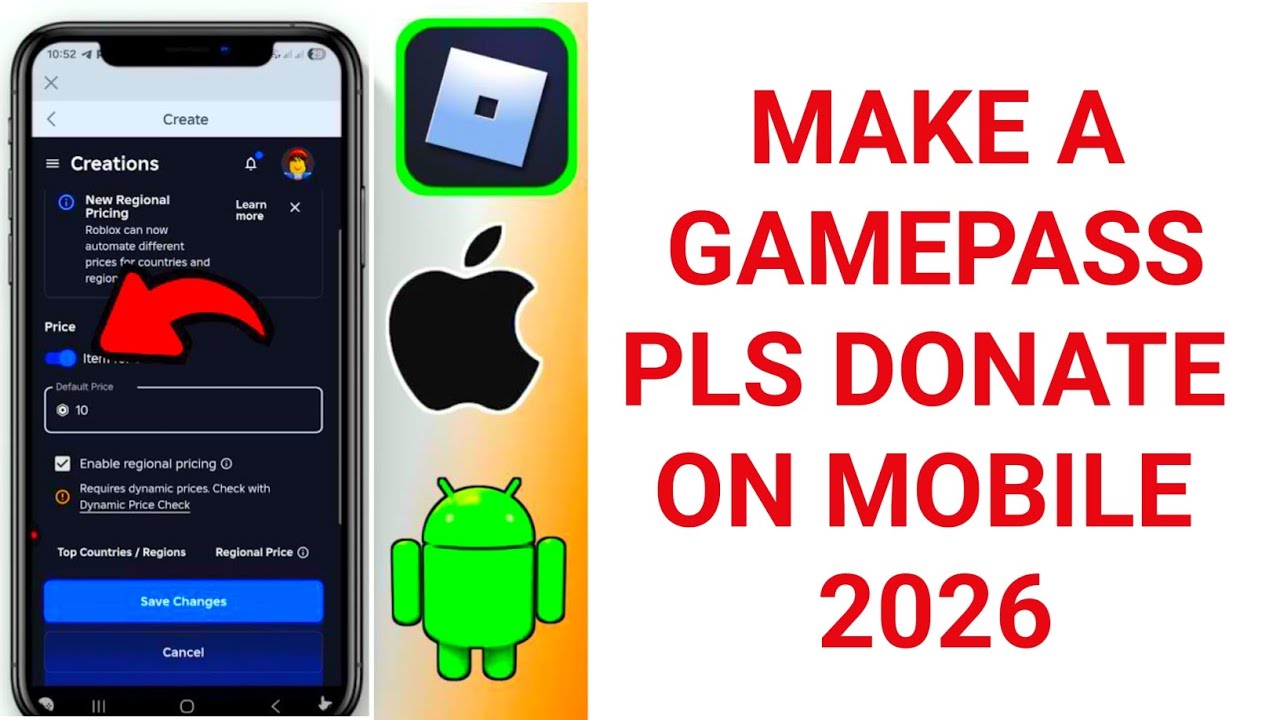 How to Make a GAMEPASS in PLS DONATE on MOBILE (2026) - YouTube