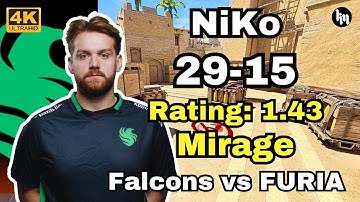 NiKo (29-15) Falcons vs FURIA (mirage) | ESL Pro League Season 21 | CS2 POV/demo