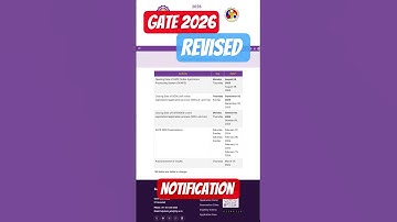 Gate 2026 Registration Dates Revised Notification #gate #gate2026 #gateexam #phd #iit #iitguwahati