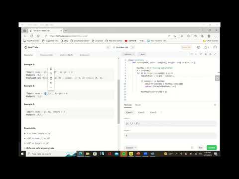 Implementation of Two Sum Question in Python
