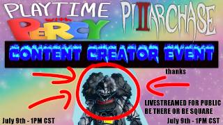Playtime with Percy x Pillar Chase 2 - CONTENT CREATOR EVENT [LIVESTREAM]