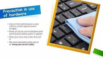 Precautions in the use of Computers | IT | Prrimary Six