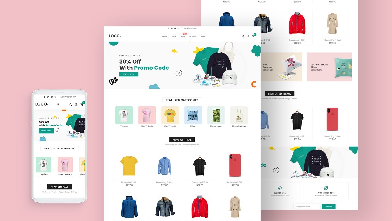 How To Create Shopping Website Using HTML CSS And jQuery