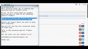 Upcoming Special Product - OpenCart Video Tutorial