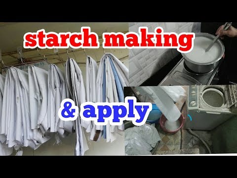 how to make home made starch & apply. ..very cheap & quickly making  starch . ( hindi)