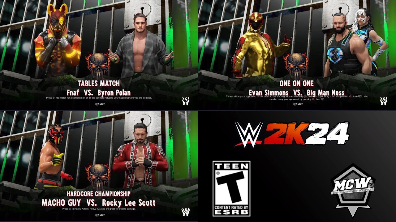 WWE 2K24 MCW Deadly Games PPV Part 1