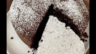 طورطة بالكاكاو والجوز /كيكة بالشوكلاط و كركاع / chocolate&walnut cake