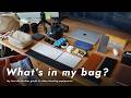 お気に入りの革小物と撮影機材 / 30代フリーランスのバッグの中身 / What's in my bag?