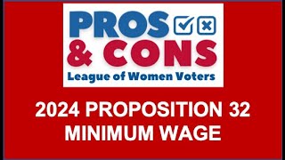 CA State Proposition 32 - Minimum Wage