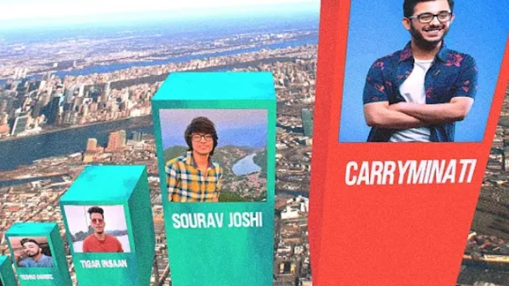 Most Subscribe Youtube Channel 3D Compare @CarryMinati @souravjoshivlogs7028@triggeredinsaan