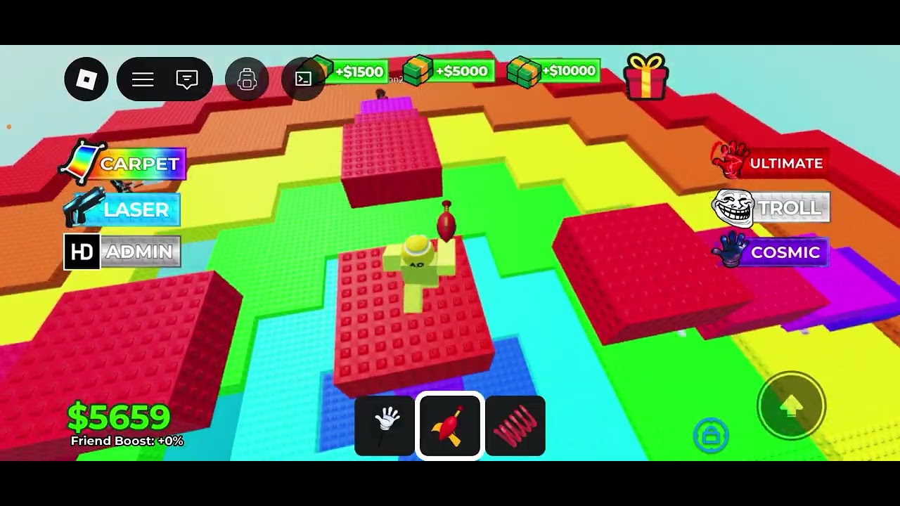 Roblox ( Invisible ray gun troll tower) i won the tower!!!