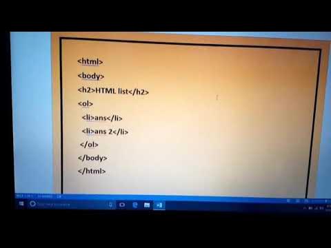 Ordered list in HTML , How to create ordered list in html , HTML Course ...