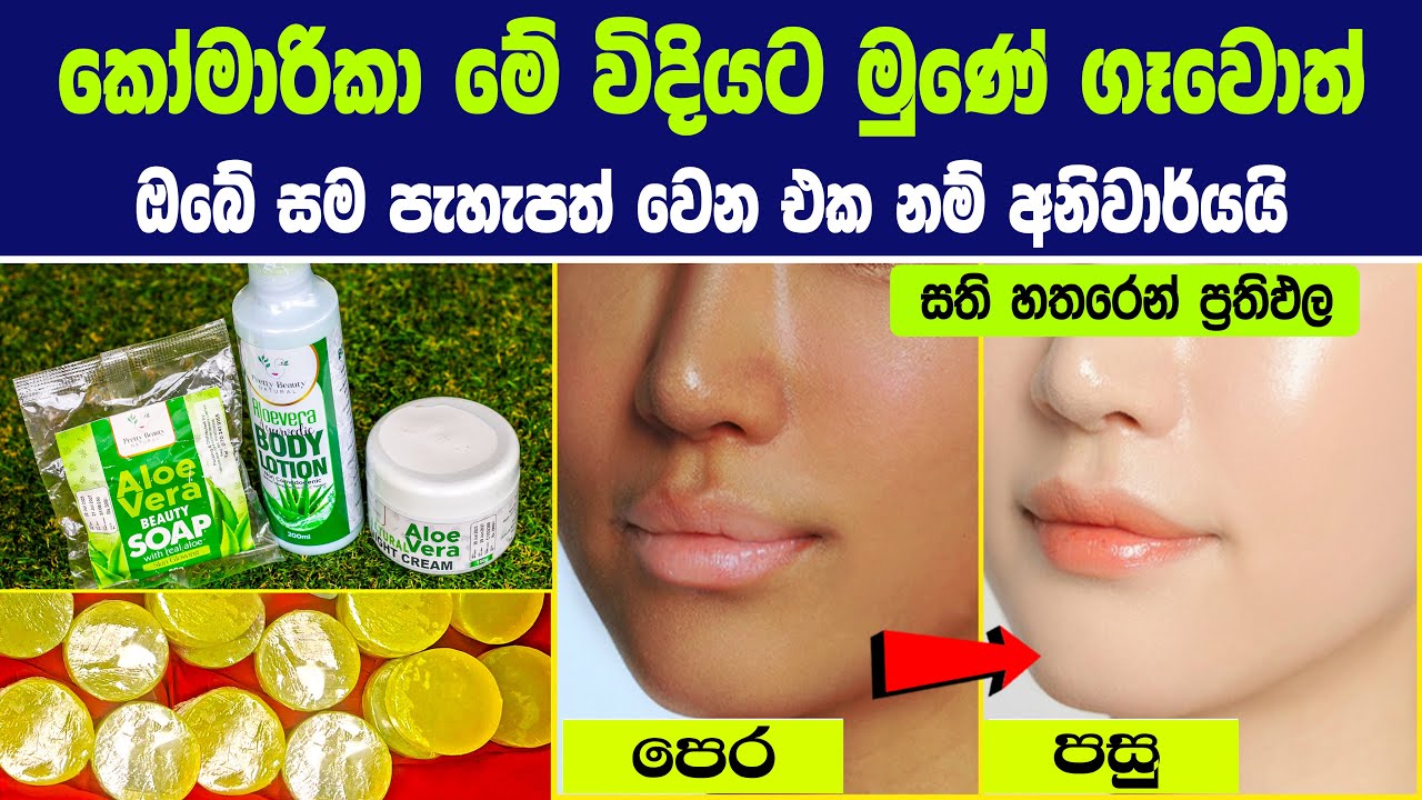 කෝමාරිකා මේ විදියට ගෑවොත්, ඔබේ සම පැහැපත් වෙන එක නම් අනිවාර්යයි.| Aloe vera for guaranteed glow.