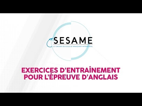 Concours Sesame - Exercices d'entrainement pour l'épreuve d'anglais