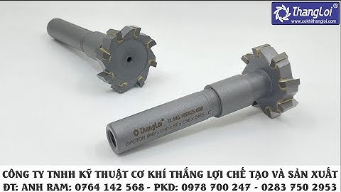 DAO PHAY CHỮ T ĐÁ RĂNG HK TL145 - P42 x D10 x 8T x Cán 16 x TCD 105 - Cơ Khí Thắng Lợi Video 324