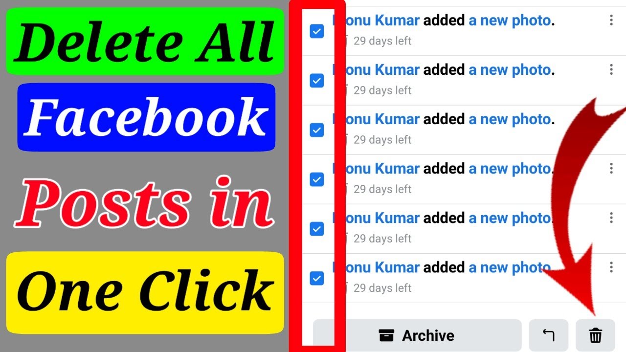 How To Delete All Facebook Posts in One Click | how to delete all post ...