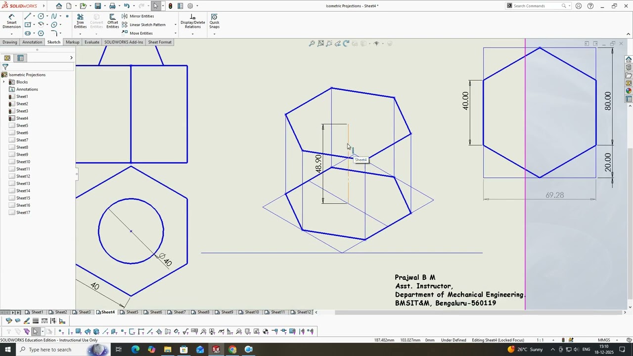 Problem 4 Isometric Projection