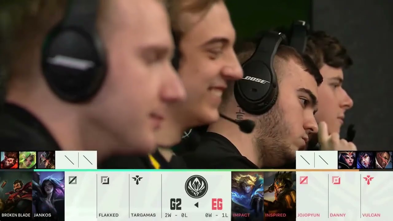 MSI 2022 day 2 recap game 1 EG vs G2