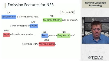 Features For NER (Natural Language Processing at UT Austin)