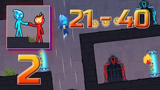 Stickman Red And Blue | Stick Adventure + SECRET PLACES (Levels 21 - 40) screenshot 1