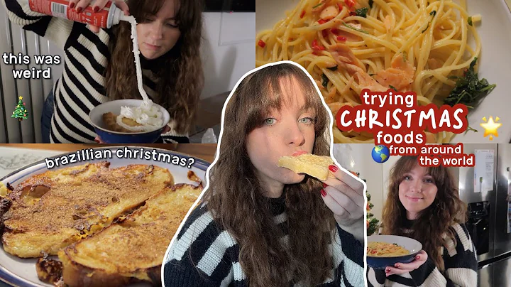 eating christmas foods from around the world for a...